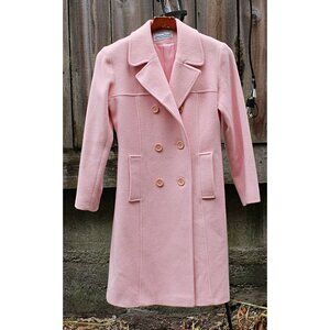 Vintage 70s Jonathan Michael - Queen's Gambit Mod Dbl Breasted Wool Coat, Sml